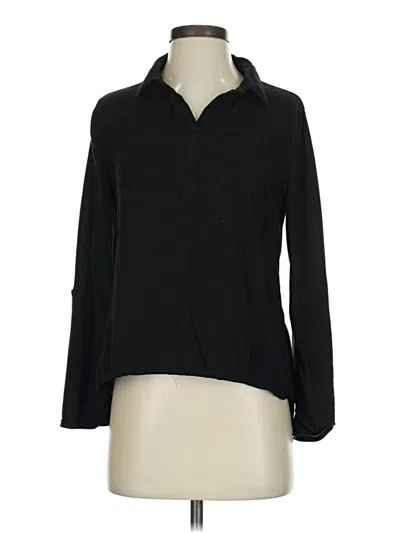 Pre-owned Faded Glory Long Sleeve Blouse In Black