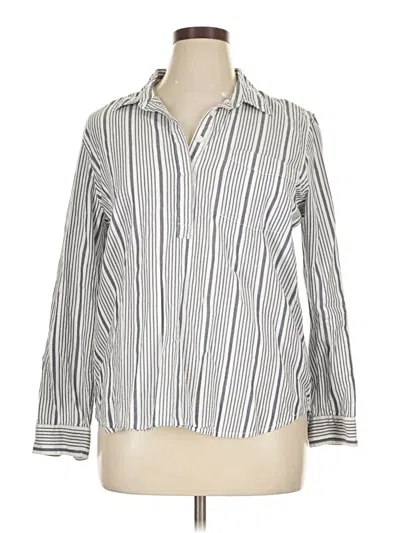Pre-owned Faded Glory Long Sleeve Blouse In Ivory