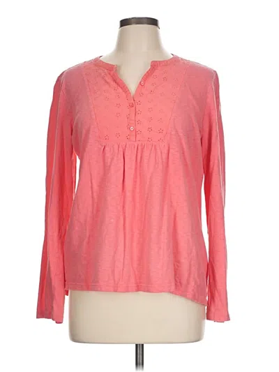 Pre-owned Faded Glory Long Sleeve Blouse In Pink