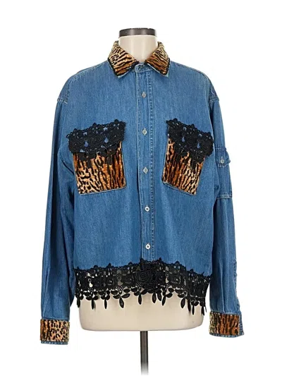 Pre-owned Faded Glory Long Sleeve T-shirt In Blue