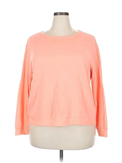 Pre-owned Faded Glory Long Sleeve Top Orange Boatneck Tops