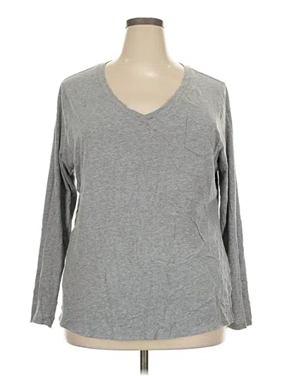 Pre-owned Faded Glory Long Sleeve T-shirt In Gray