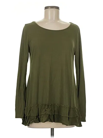 Pre-owned Faded Glory Long Sleeve T-shirt In Green