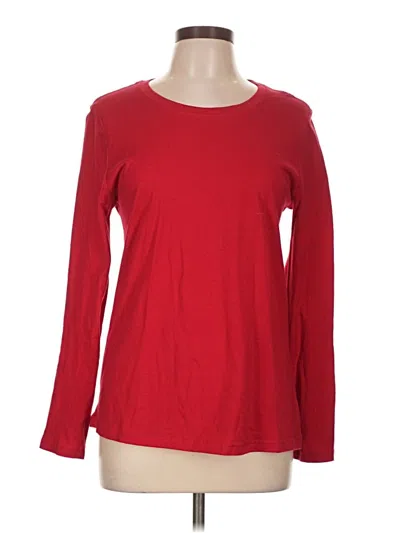Pre-owned Faded Glory Long Sleeve T-shirt In Red