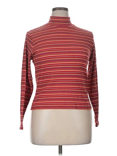 Pre-owned Faded Glory Long Sleeve Turtleneck In Red