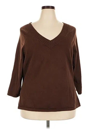 Pre-owned Faded Glory Pullover Sweater In Brown