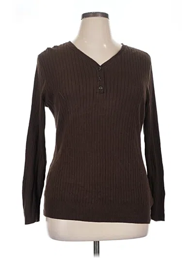 Pre-owned Faded Glory Pullover Sweater In Brown