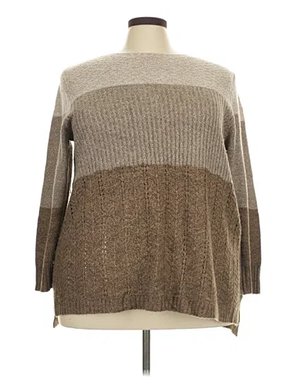 Pre-owned Faded Glory Pullover Sweater In Brown