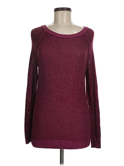 Pre-owned Faded Glory Pullover Sweater In Burgundy