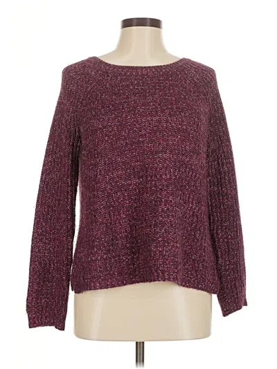 Pre-owned Faded Glory Pullover Sweater In Burgundy