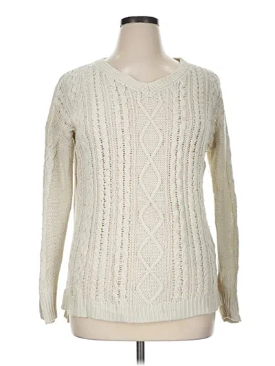 Pre-owned Faded Glory Pullover Sweater In Ivory