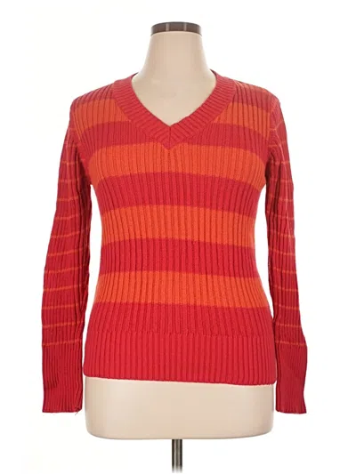 Pre-owned Faded Glory Pullover Sweater In Orange