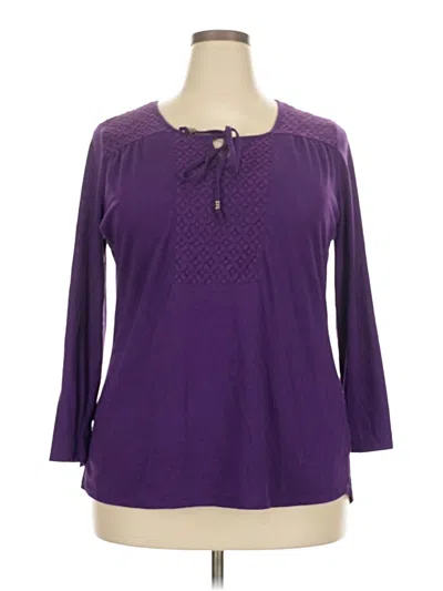 Pre-owned Faded Glory Pullover Sweater In Purple