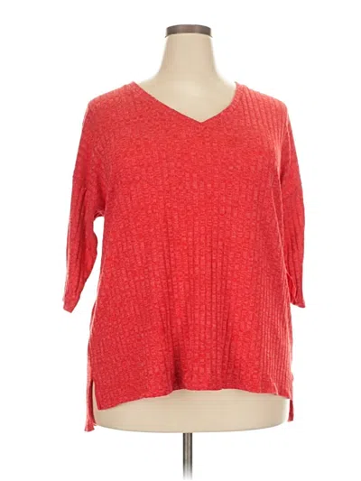 Pre-owned Faded Glory Pullover Sweater In Red