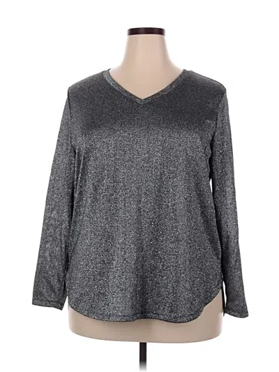 Pre-owned Faded Glory Pullover Sweater In Silver