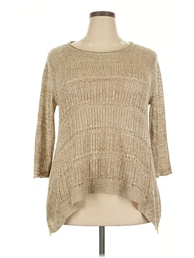 Pre-owned Faded Glory Pullover Sweater In Tan