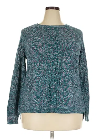 Pre-owned Faded Glory Pullover Sweater In Teal