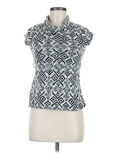 Pre-owned Faded Glory Short Sleeve Blouse In Black