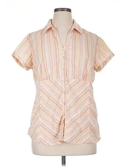 Pre-owned Faded Glory Short Sleeve Blouse In Pink