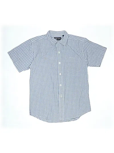 Pre-owned Faded Glory Kids' Short Sleeve Button Down Shirt In Blue