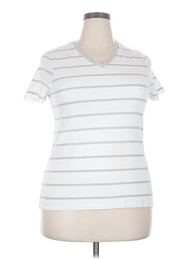 Pre-owned Faded Glory Short Sleeve Polo Shirt In Silver