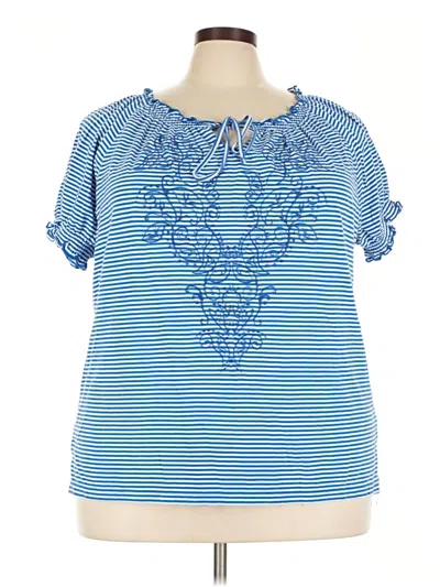 Pre-owned Faded Glory Short Sleeve T-shirt In Blue