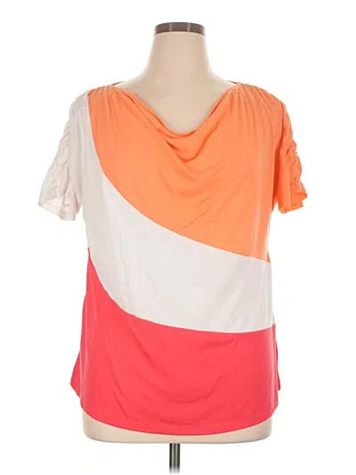 Pre-owned Faded Glory Short Sleeve T-shirt In Orange
