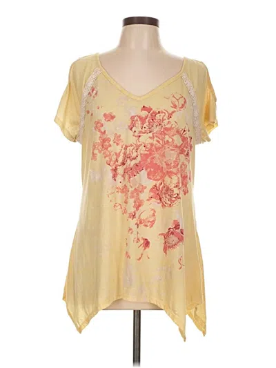 Pre-owned Faded Glory Short Sleeve T-shirt In Yellow
