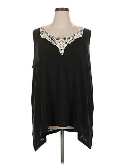 Pre-owned Faded Glory Sleeveless Blouse In Black