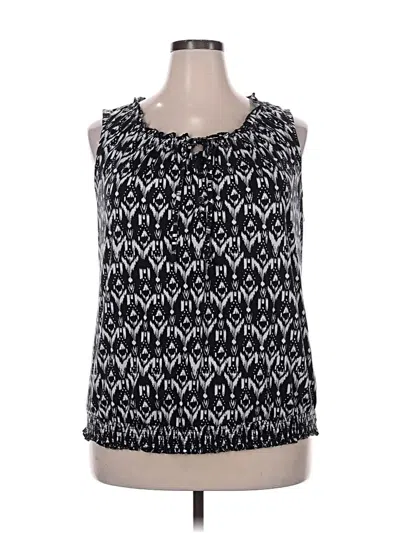 Pre-owned Faded Glory Sleeveless Blouse In Black