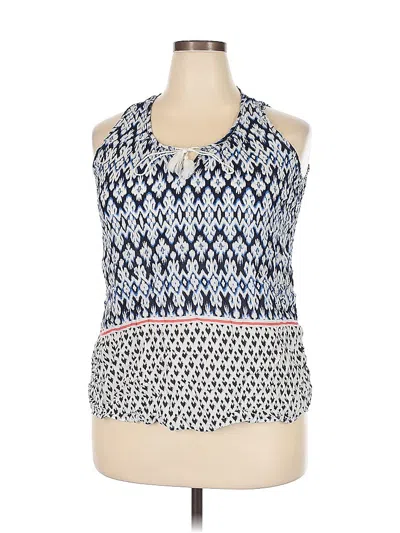 Pre-owned Faded Glory Sleeveless Blouse In Blue