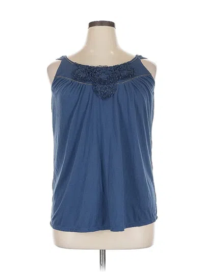 Pre-owned Faded Glory Sleeveless Blouse In Blue
