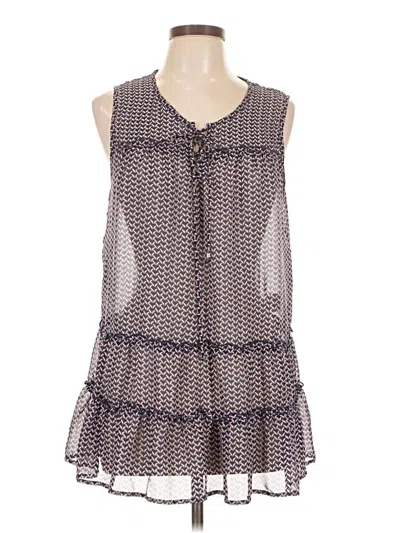 Pre-owned Faded Glory Sleeveless Blouse In Blue