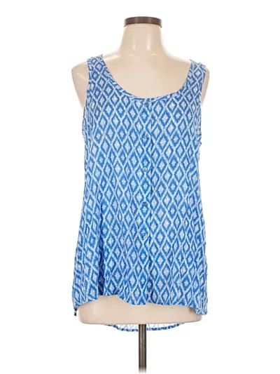 Pre-owned Faded Glory Sleeveless Blouse In Blue