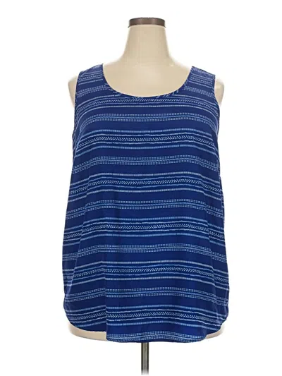 Pre-owned Faded Glory Sleeveless Blouse In Blue