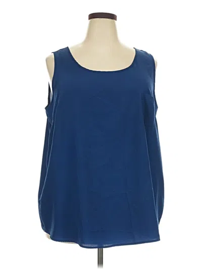 Pre-owned Faded Glory Sleeveless Blouse In Blue