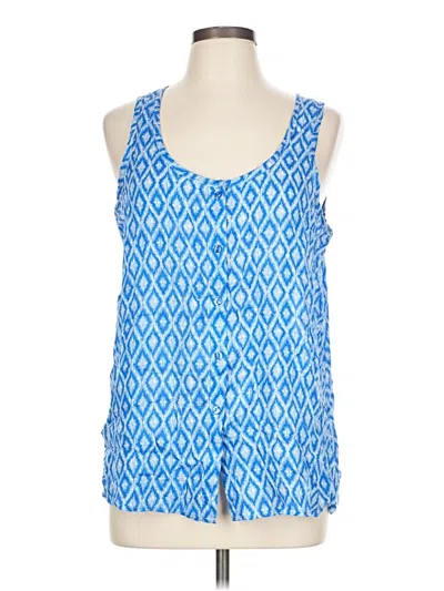 Pre-owned Faded Glory Sleeveless Blouse In Blue