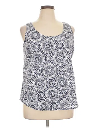 Pre-owned Faded Glory Sleeveless Blouse In Blue