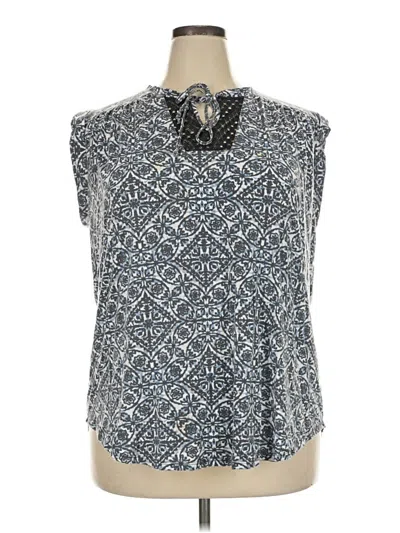 Pre-owned Faded Glory Sleeveless Blouse In Blue