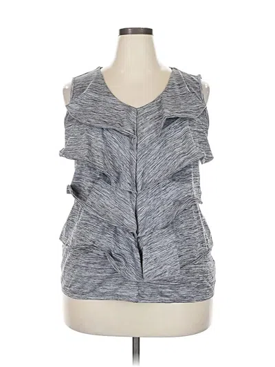 Pre-owned Faded Glory Sleeveless Blouse In Gray