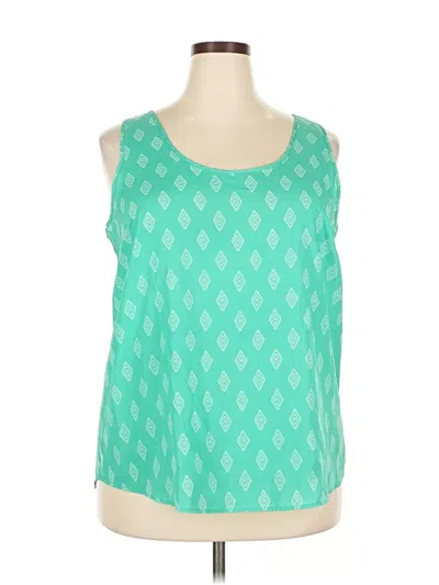 Pre-owned Faded Glory Sleeveless Blouse In Green