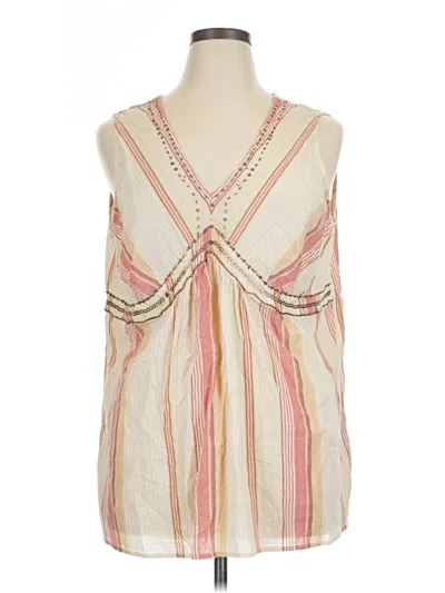 Pre-owned Faded Glory Sleeveless Blouse In Ivory
