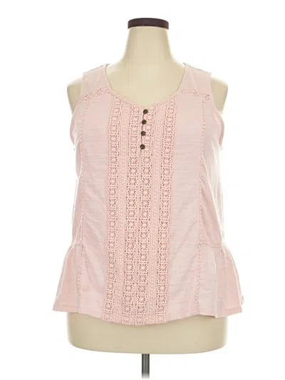 Pre-owned Faded Glory Sleeveless Blouse In Pink