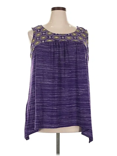 Pre-owned Faded Glory Sleeveless Blouse In Purple