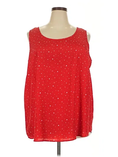 Pre-owned Faded Glory Sleeveless Blouse In Red