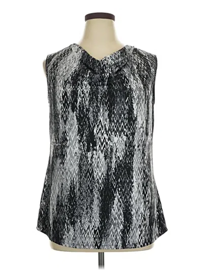 Pre-owned Faded Glory Sleeveless Blouse In Silver