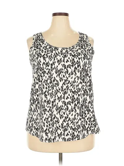 Pre-owned Faded Glory Sleeveless Blouse In White