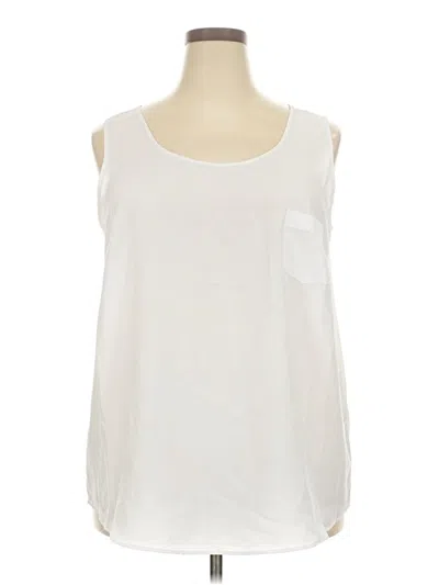 Pre-owned Faded Glory Sleeveless Blouse In White