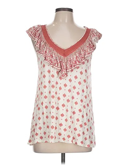 Pre-owned Faded Glory Sleeveless Blouse In White