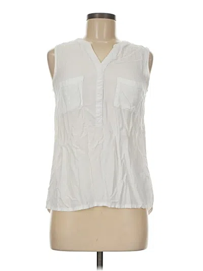 Pre-owned Faded Glory Sleeveless Blouse In White